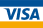 Visa logo with blue and gold text representing global digital payment brand.