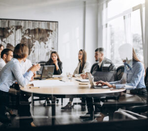 group people working out business plan office 1 1