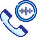 Call recording icon representing voice or call recording feature in communication systems.